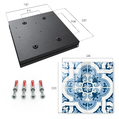 Blue tiles Wall mounted key box