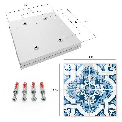 Blue tiles Wall mounted key box