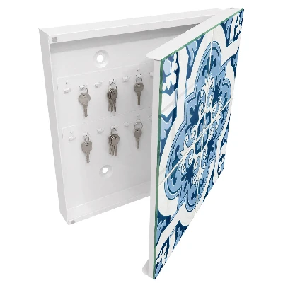 Blue tiles Wall mounted key box