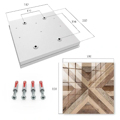 Wood geometry Wall mounted key box