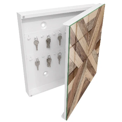 Wood geometry Wall mounted key box