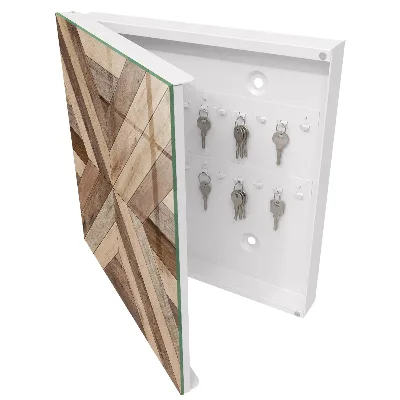 Wood geometry Wall mounted key box