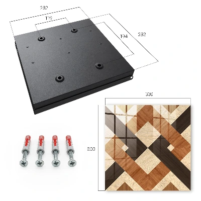 Key cabinet with a modern geometric design