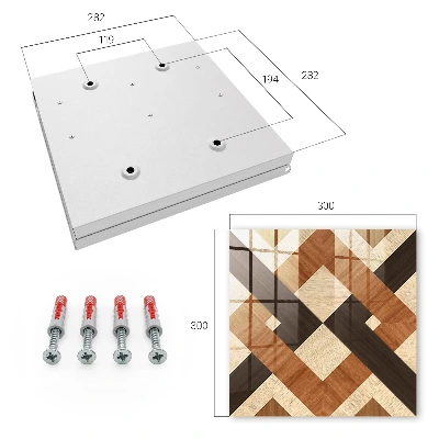 Key cabinet with a modern geometric design