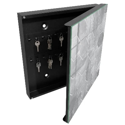 Grey geometry Key box for wall