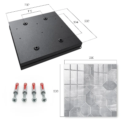 Grey geometry Key box for wall