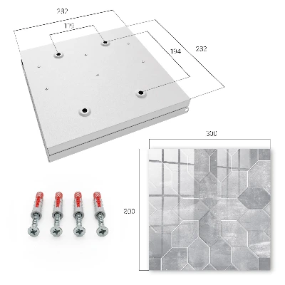 Grey geometry Key box for wall