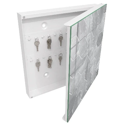 Grey geometry Key box for wall