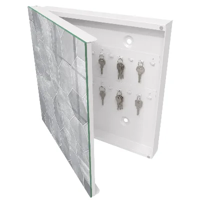 Grey geometry Key box for wall