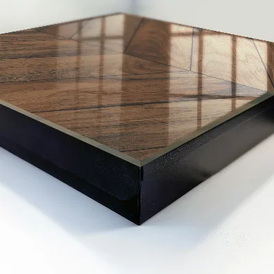 Wood herringbone Key box for wall