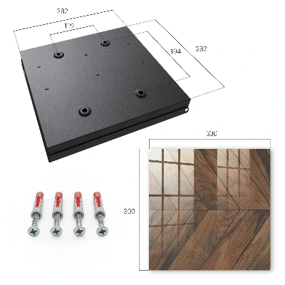 Wall-mounted key box with a wood herringbone pattern