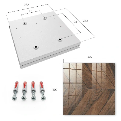 Wall-mounted key box with a wood herringbone pattern