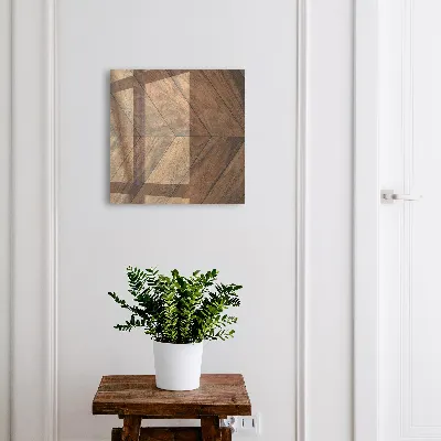 Wood herringbone Key box for wall