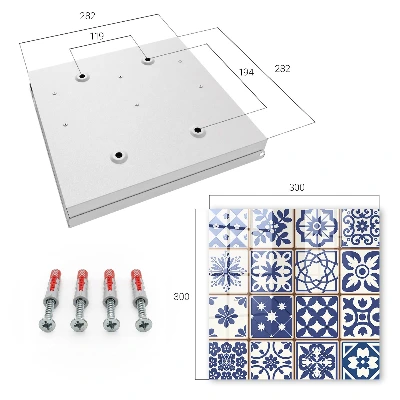 Retro mosaic Wall mounted key box