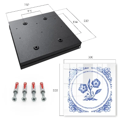 Blue flowers Key cabinet