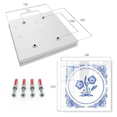 Blue flowers Key cabinet