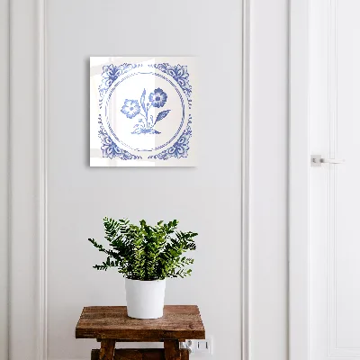 Blue flowers Key cabinet