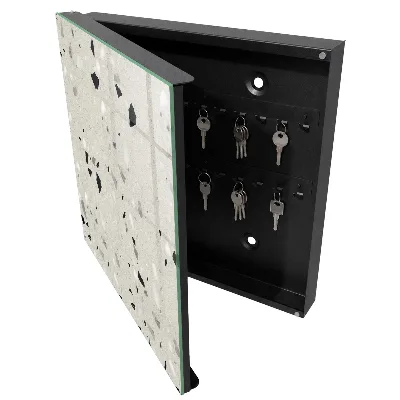 Grey pattern Key box for wall