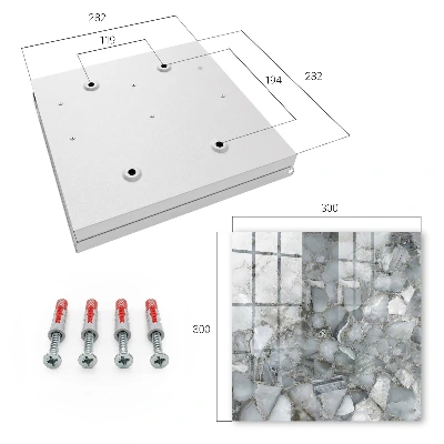 Stone mosaic Key box for wall
