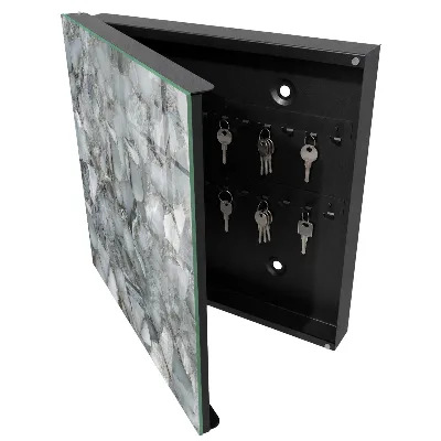 Stone mosaic Key box for wall