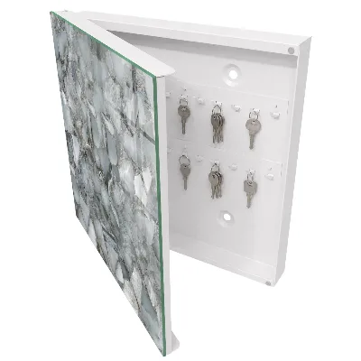 Stone mosaic Key box for wall