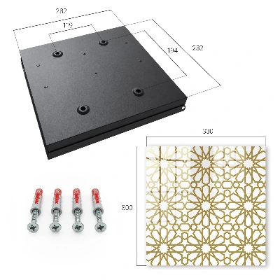 Geometric pattern Wall mounted key box