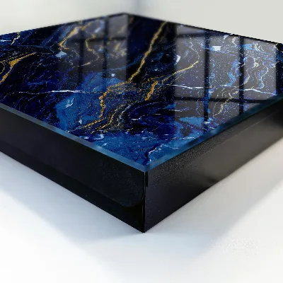 Navy blue pattern Wall mounted key box