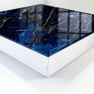 Navy blue pattern Wall mounted key box