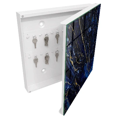 Navy blue pattern Wall mounted key box