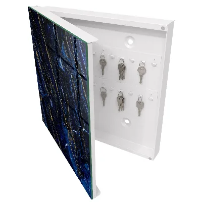 Navy blue pattern Wall mounted key box