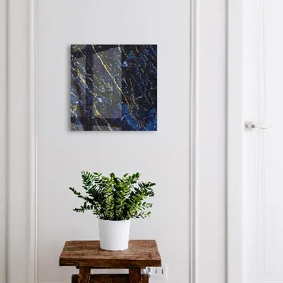 Navy blue pattern Wall mounted key box