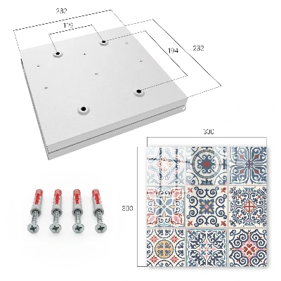Mosaic patterns Wall mounted key box