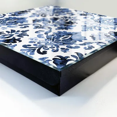 Blue ornaments Key box for wall