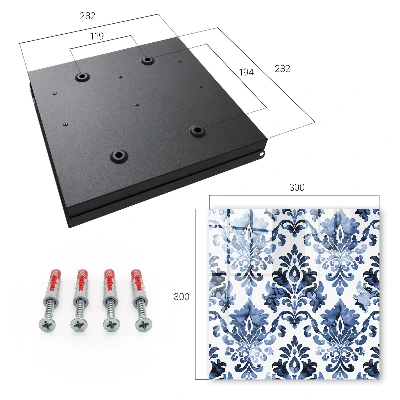 Blue ornaments Key box for wall
