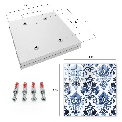 Blue ornaments Key box for wall