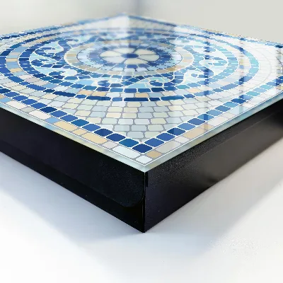 Geometric mosaic Key box for wall