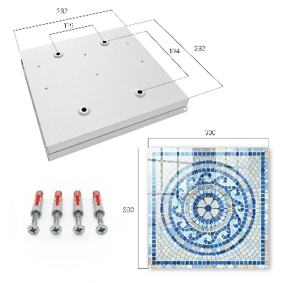 Geometric mosaic Key box for wall