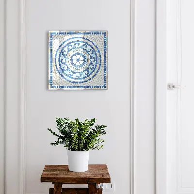 Geometric mosaic Key box for wall
