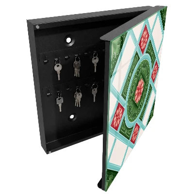 Floral geometry Key box for wall
