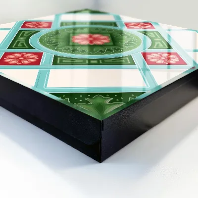 Floral geometry Key box for wall