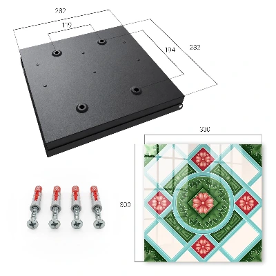 Floral geometry Key box for wall