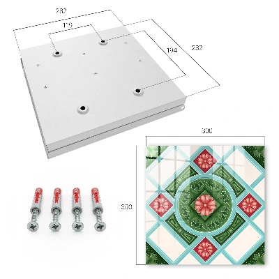 Floral geometry Key box for wall