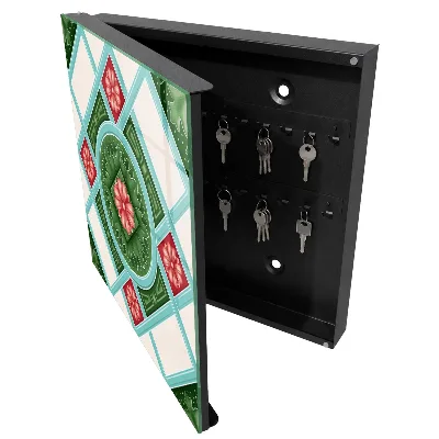 Floral geometry Key box for wall