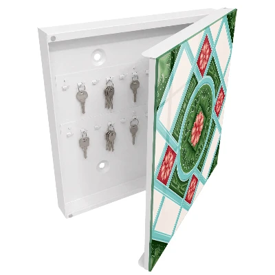 Floral geometry Key box for wall