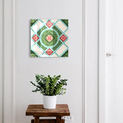 Floral geometry Key box for wall