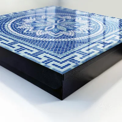 Blue mosaic Wall mounted key box