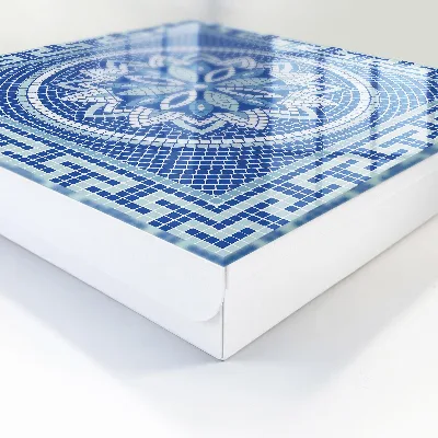 Blue mosaic Wall mounted key box