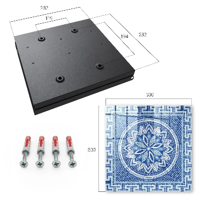 Blue mosaic Wall mounted key box