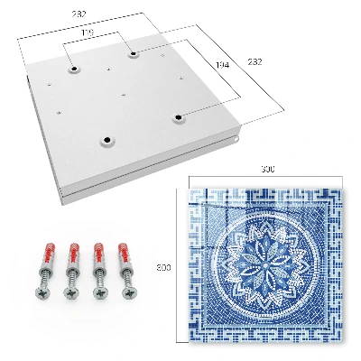 Blue mosaic Wall mounted key box