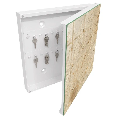 Wall mounted key box with stone pattern